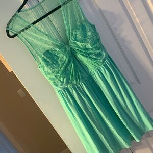 Coast Chic Mint Lace Fabric dress